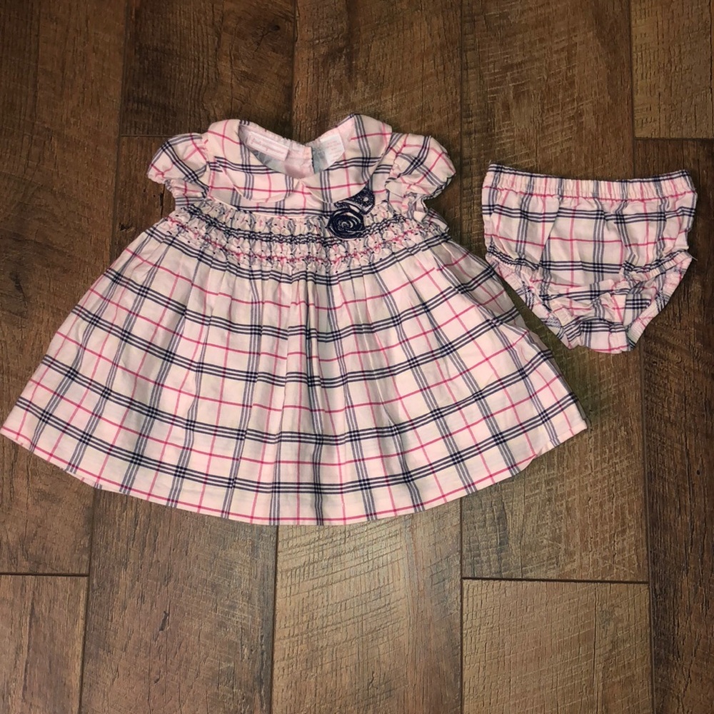 Plaid dress 0-3 mos